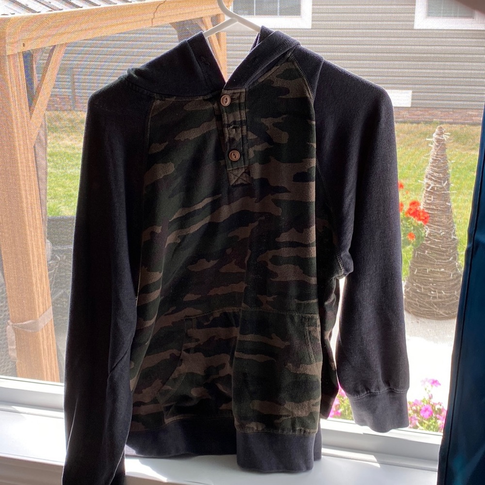 Medium camo/grey hoodie. Womens